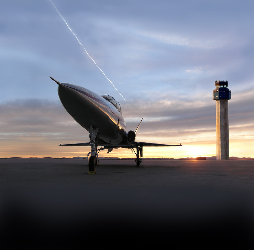 The sun rises over at the tower at the Watkins-based Colorado Air and Spaceport. An FAA license approval has cleared the way for the port to begin hosting takeoffs and landings for spacecraft.